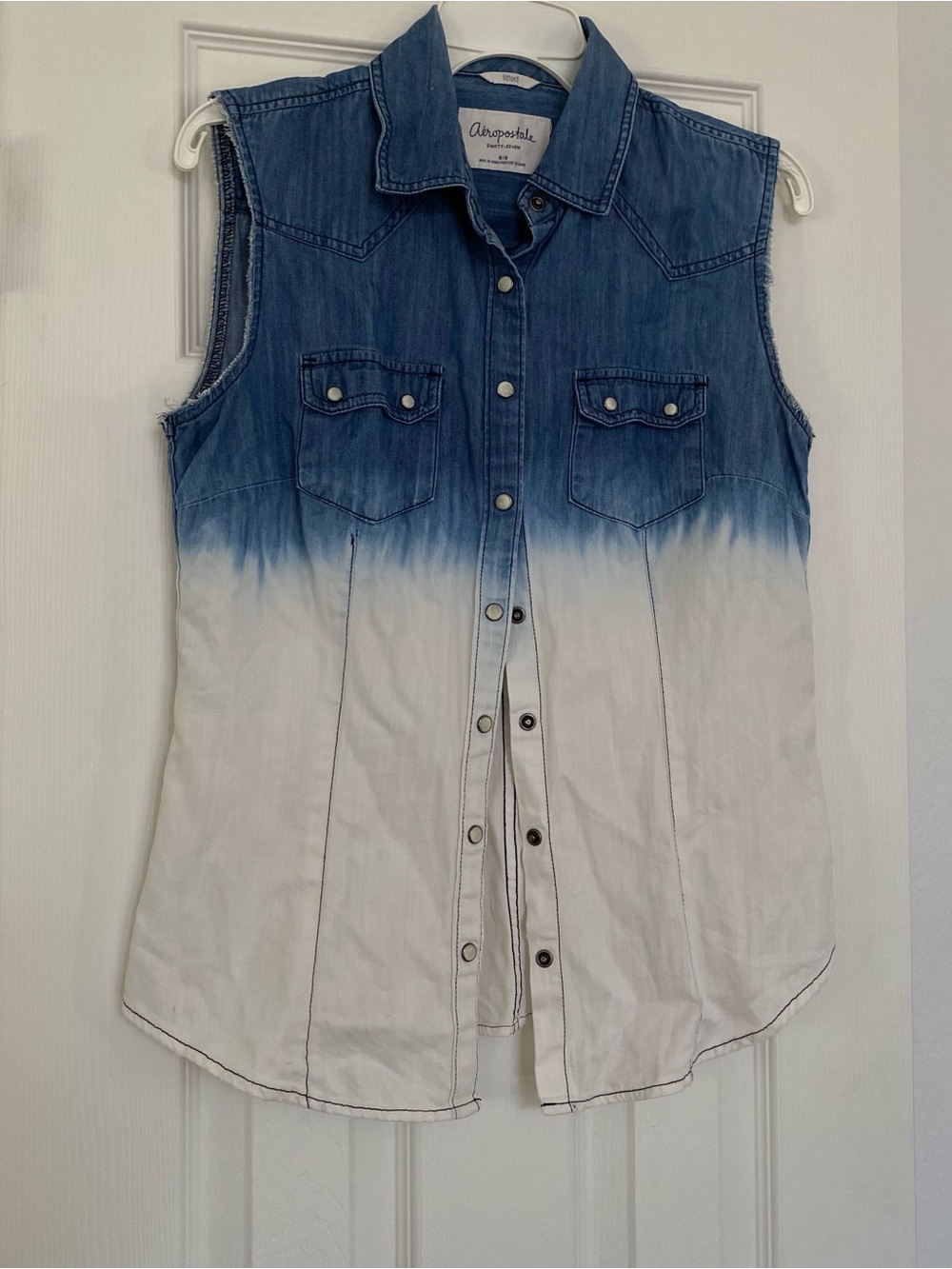 Aeropostale Light Blue Denim Button-Up Shirt